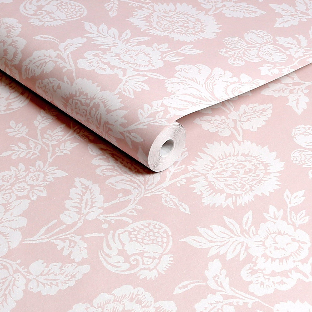 125140 - Stipple Wallpaper - Pink - Shabby Chic