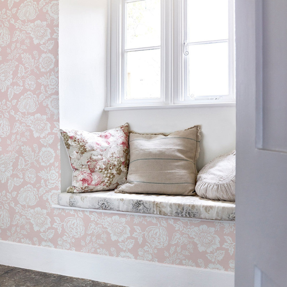 125140 - Stipple Wallpaper - Pink - Shabby Chic