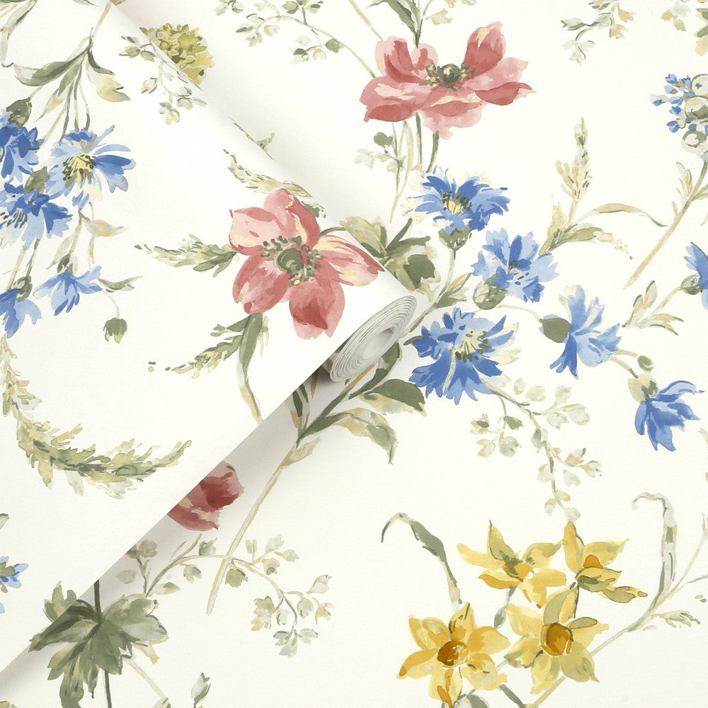 127407 - Poppy Meadow Wallpaper - Multi - Laura Ashley