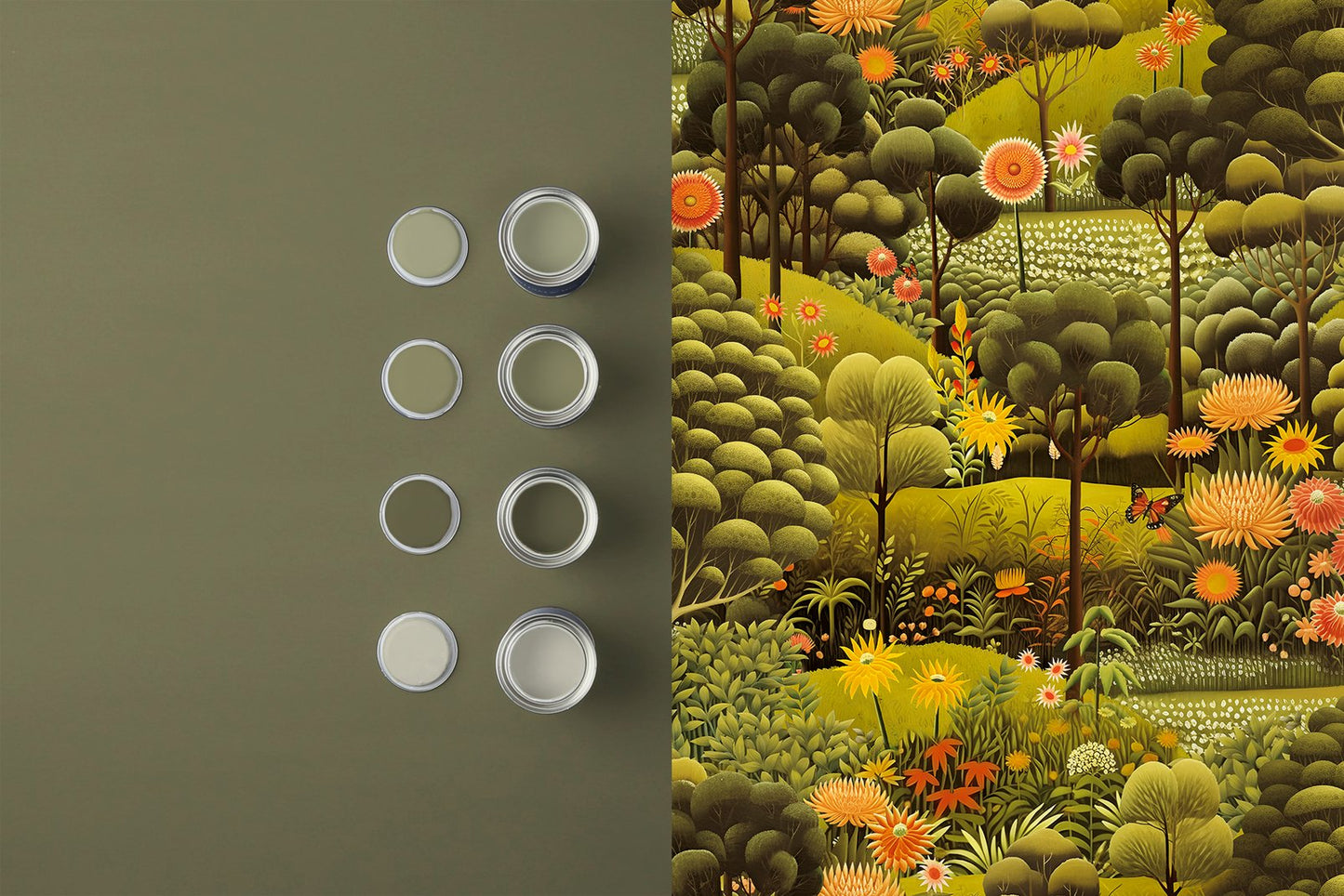 127925 - Arley Garden Wallpaper - Dusk - Graham & Brown