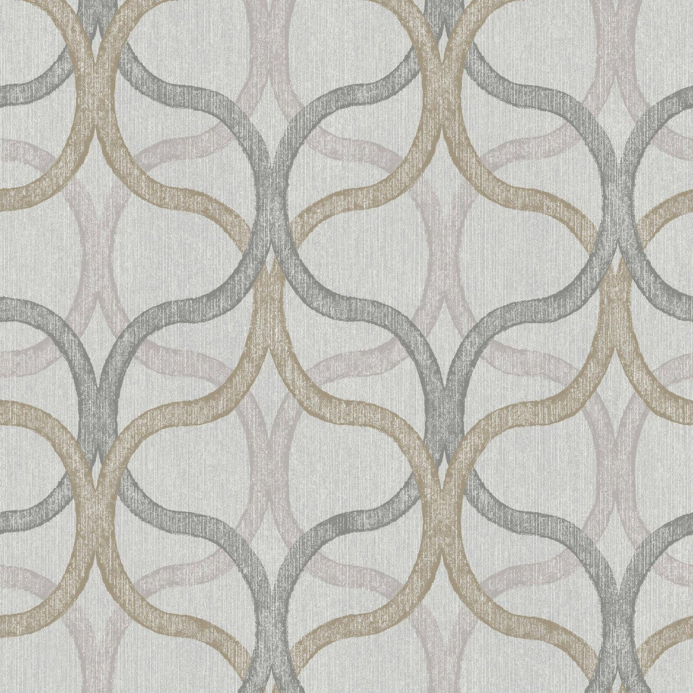 128009 - Refine Geo Wallpaper - Natural - Boutique Luxury