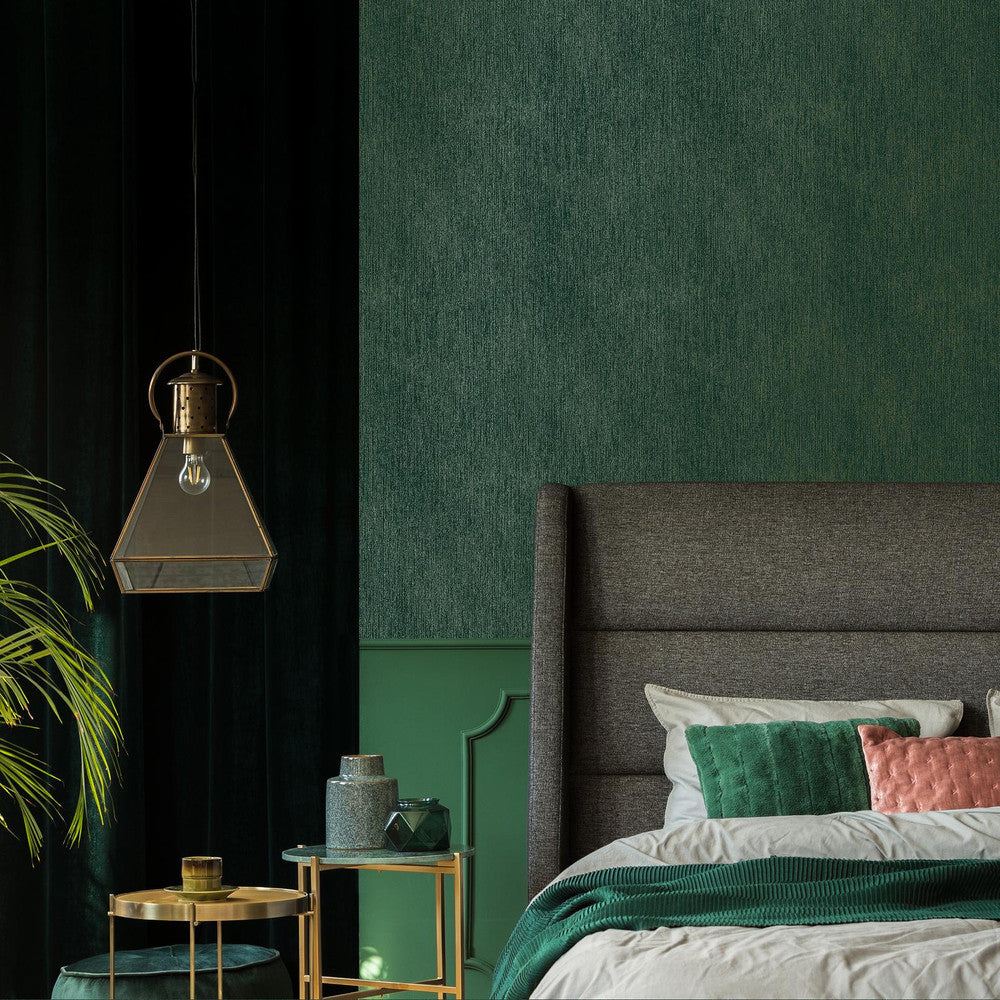 128015 - Refine Texture Wallpaper - Green - Boutique Luxury