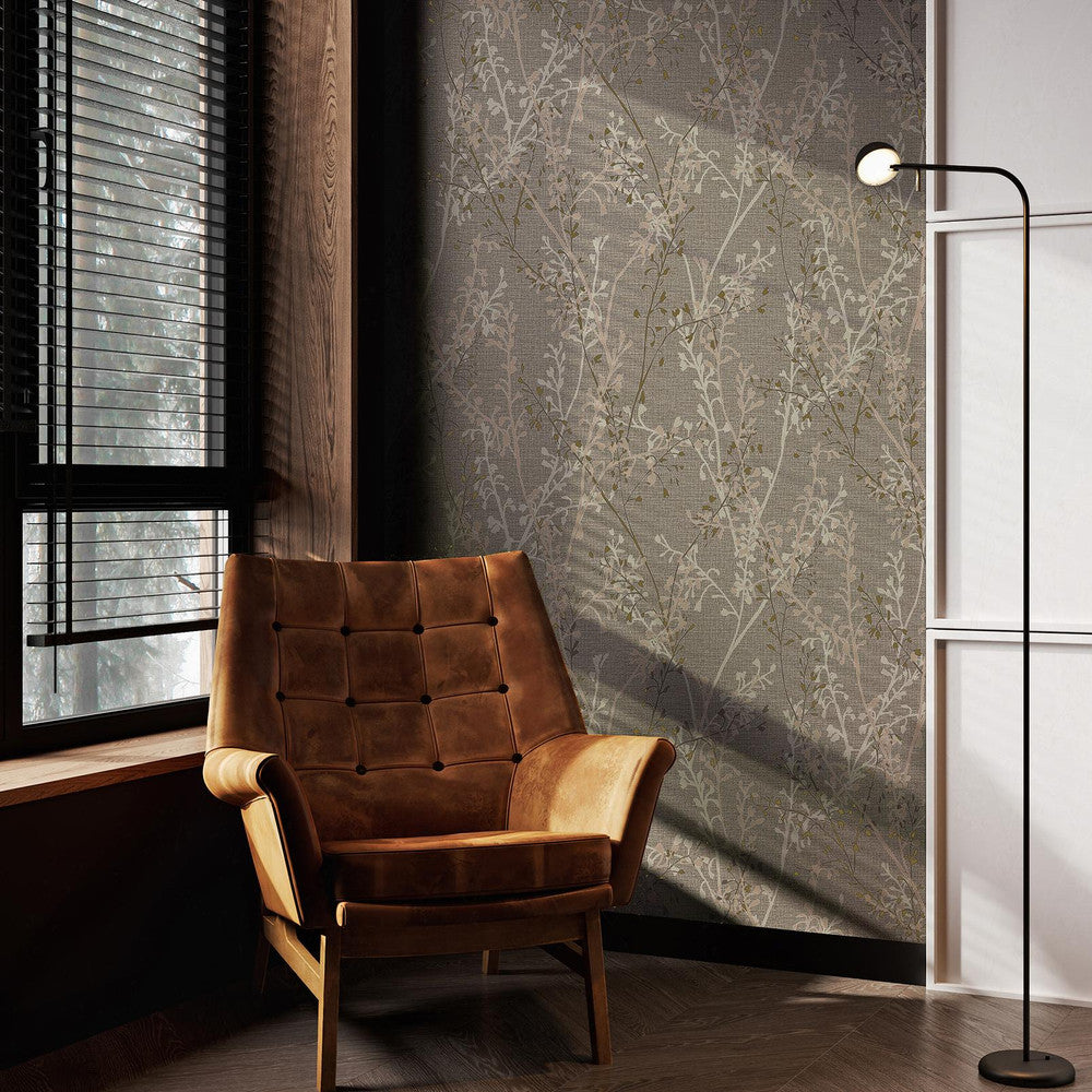 128042 - Breeze Sprig Wallpaper - Natural - Boutique Luxury