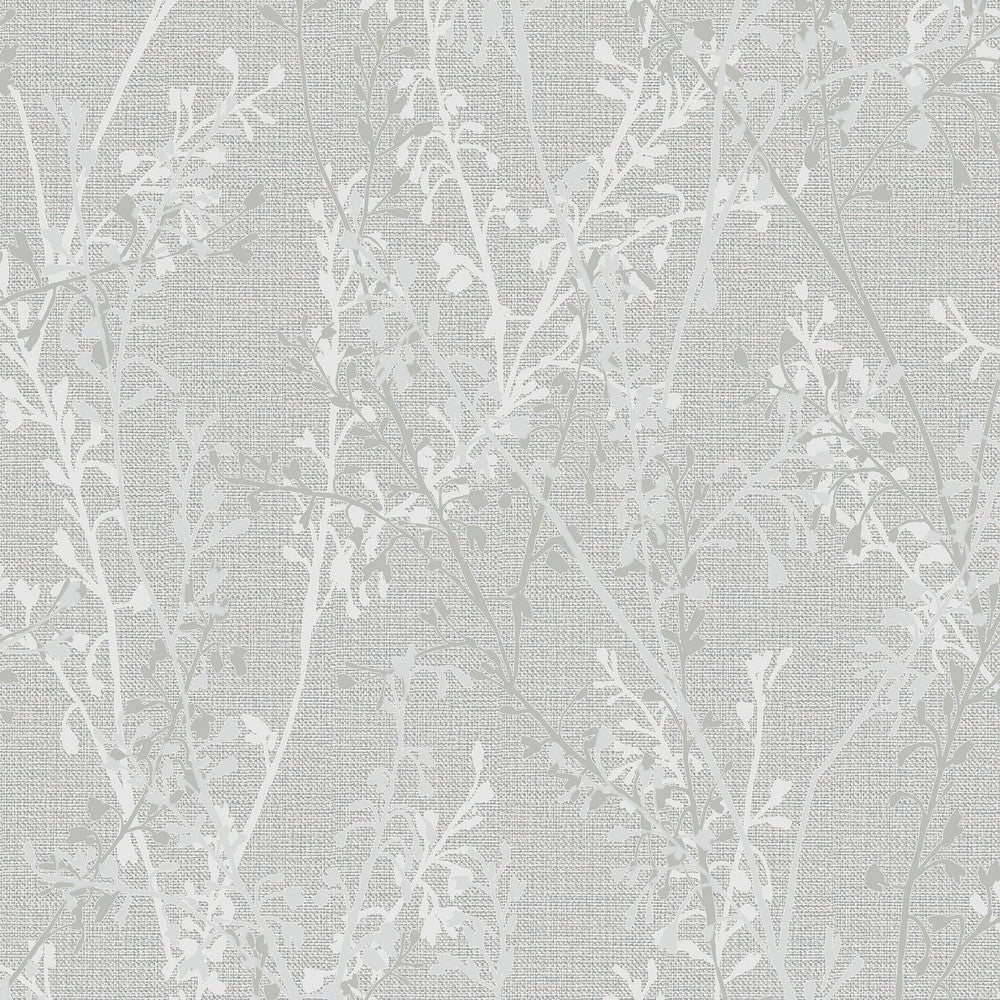 128045 - Breeze Sprig Wallpaper - Pearl - Boutique Luxury