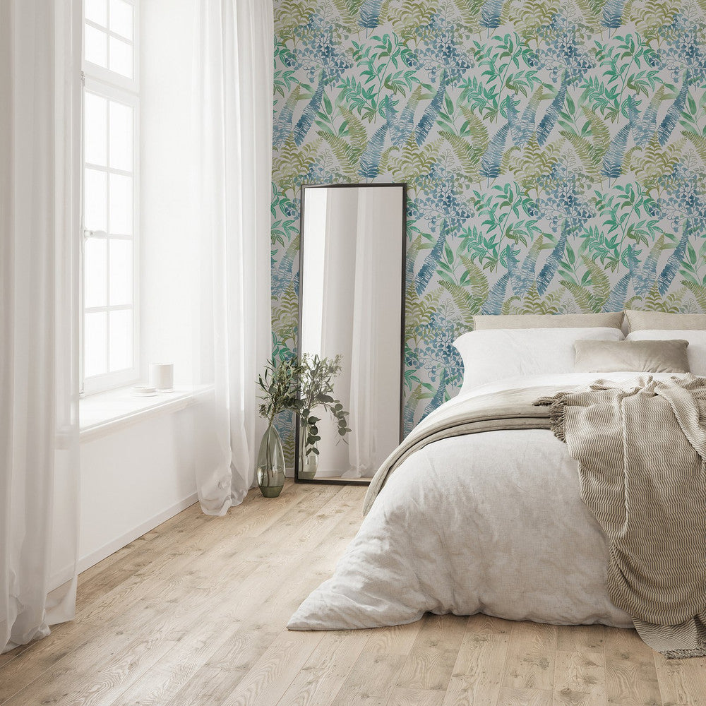 128754 - Temptation Wallpaper - Aqua - Superfresco Easy