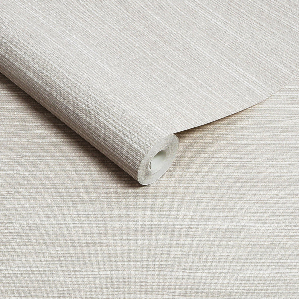 128763 - Emperor Grasscloth Wallpaper - Pearl - Superfresco Easy