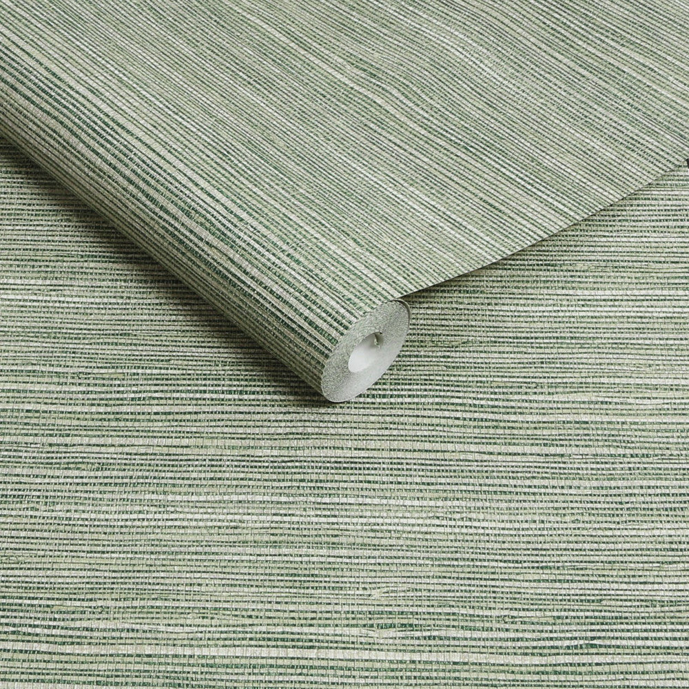 128769 - Emperor Grasscloth Wallpaper - Emerald - Superfresco Easy