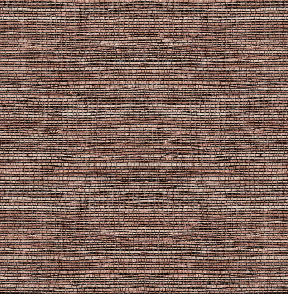 128772 - Emperor Grasscloth Wallpaper - Terracotta - Superfresco Easy