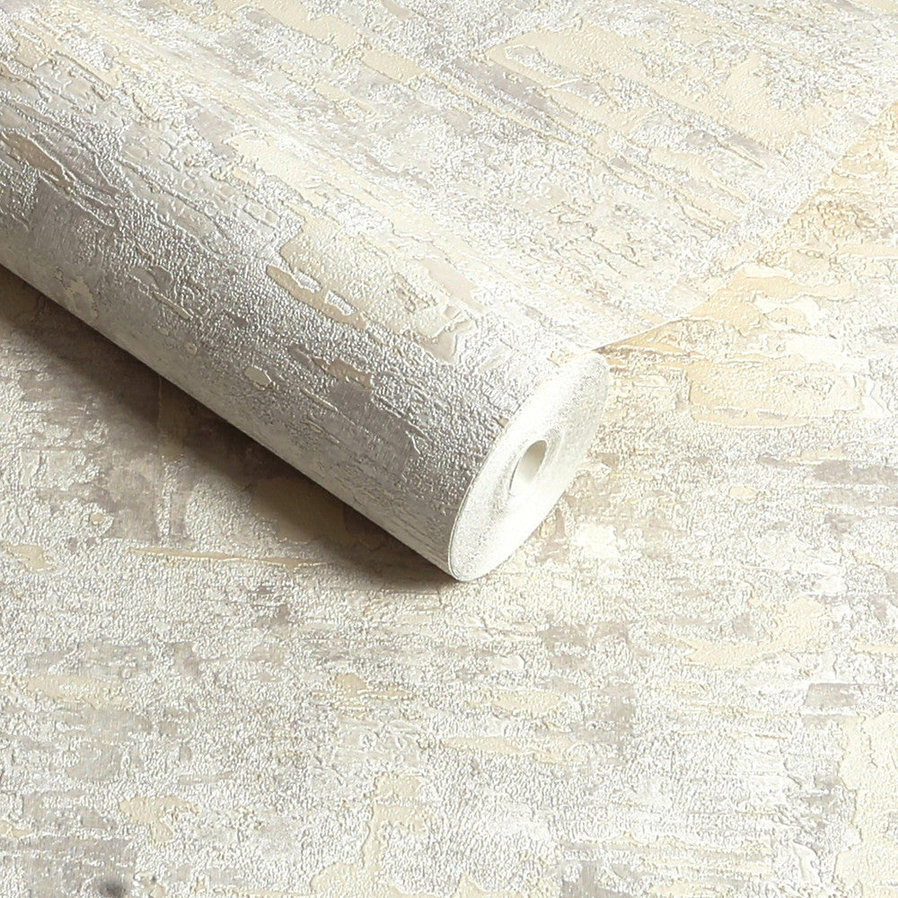 128784 - Ornamental Texture Wallpaper - Pale Gold - Boutique Luxury