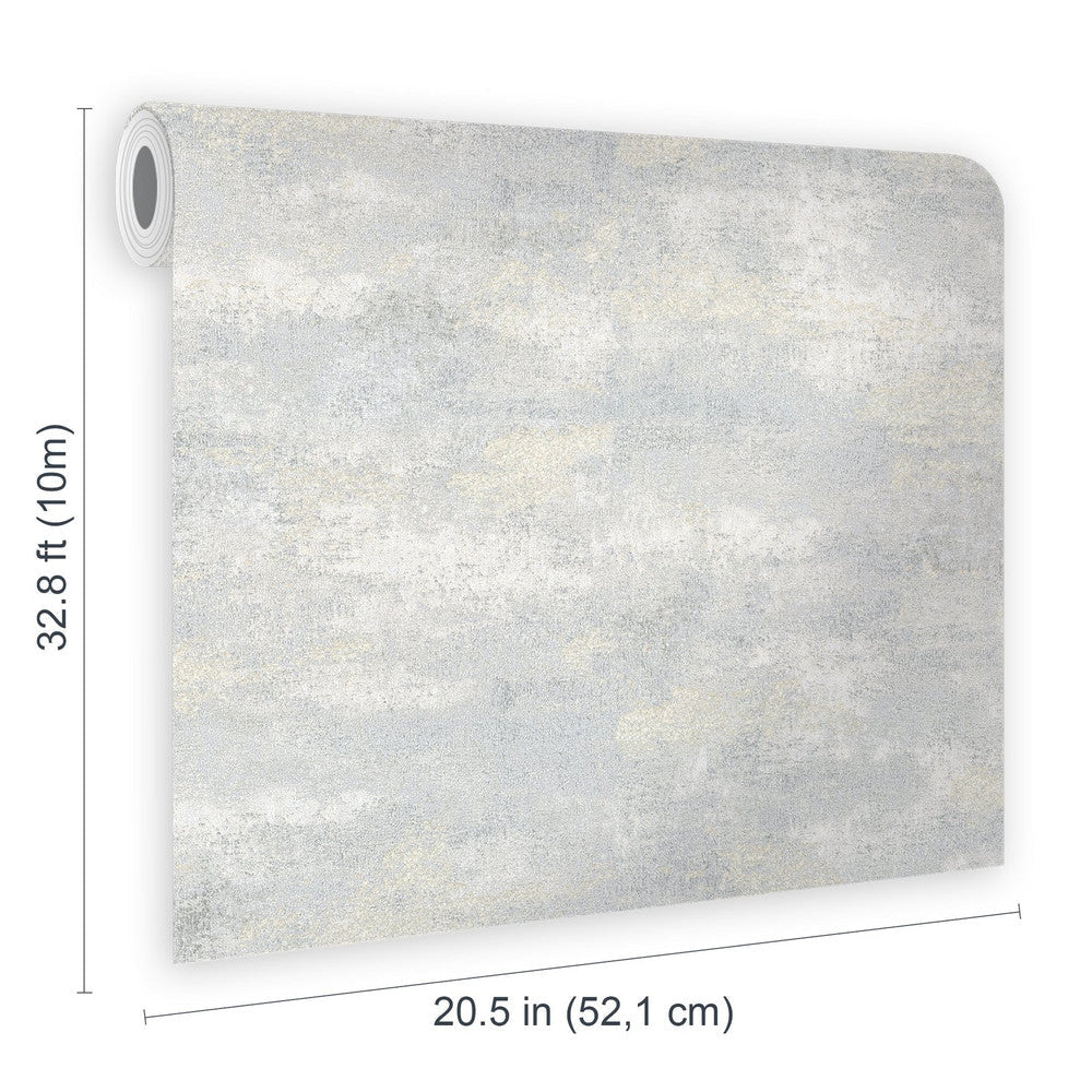 128793 - Urban Plaster Wallpaper - Silver - Boutique Luxury