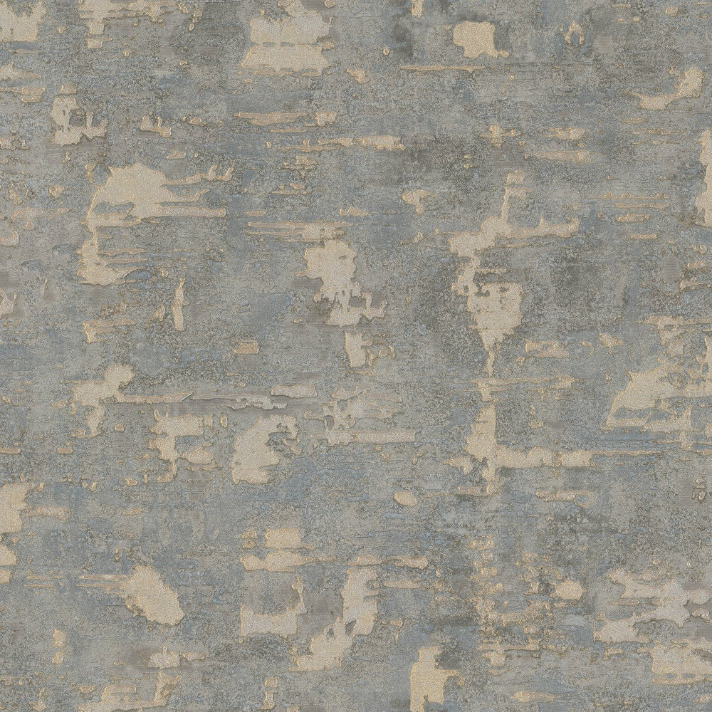 128799 - Ornamental Texture Wallpaper - Steel & Gold - Boutique Luxury
