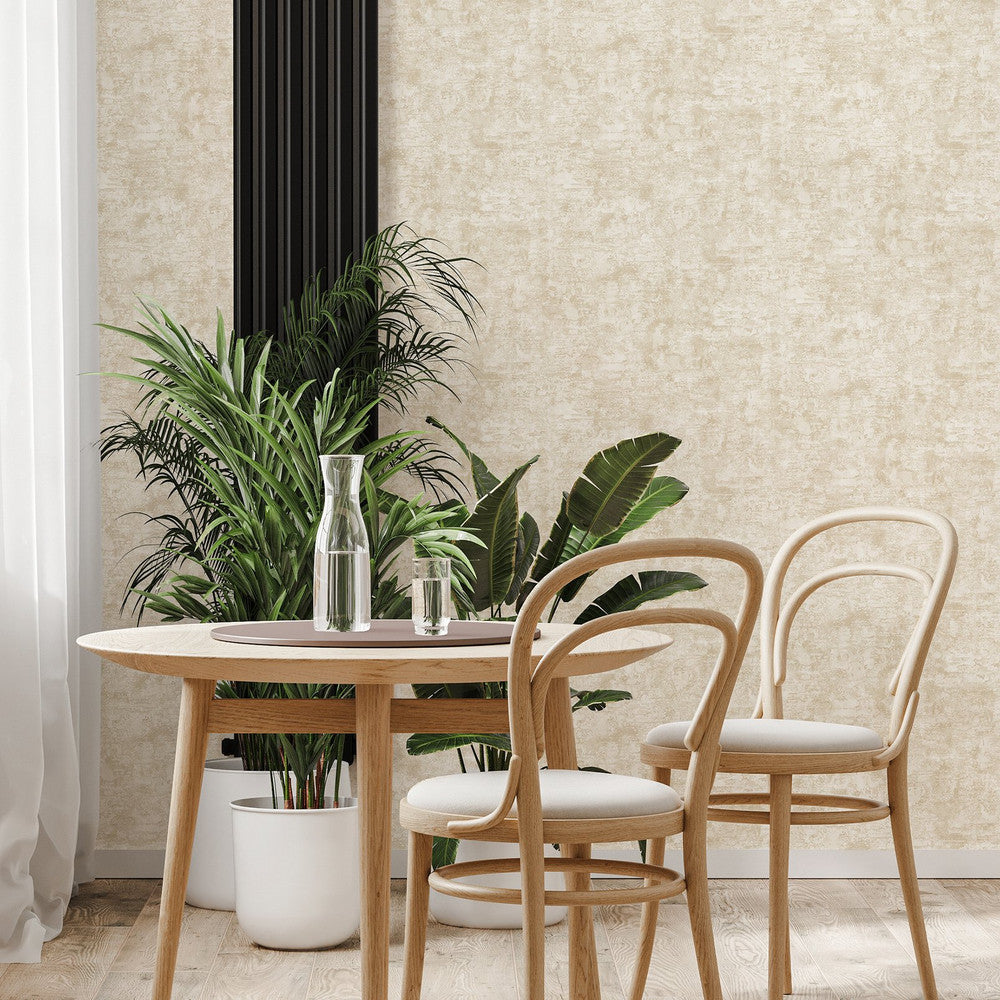128808 - Ornamental Texture Wallpaper - Cream - Boutique Luxury