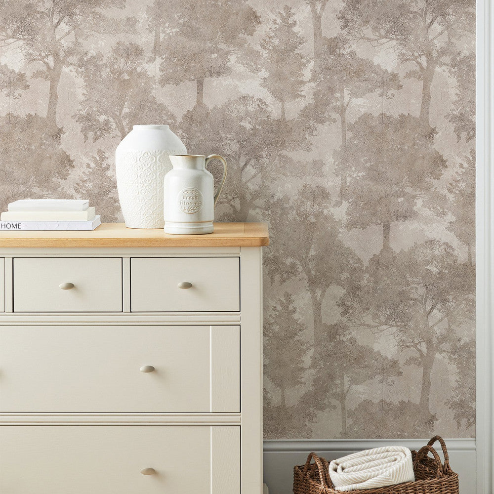 128838 - Trailing Trees Wallpaper - Neutral - Next