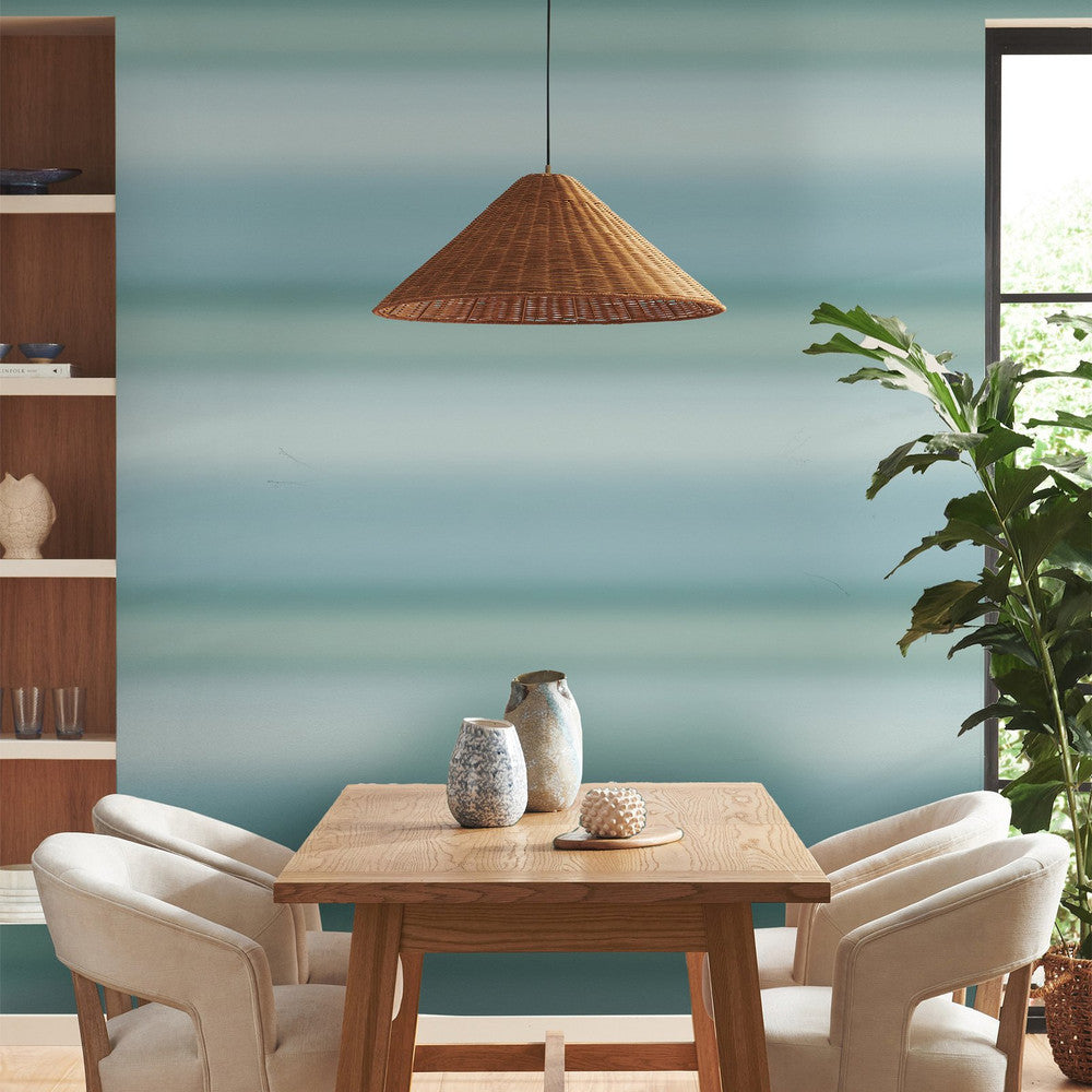 128843 - Ocean Ombre Wallpaper - Soft Blue - Next