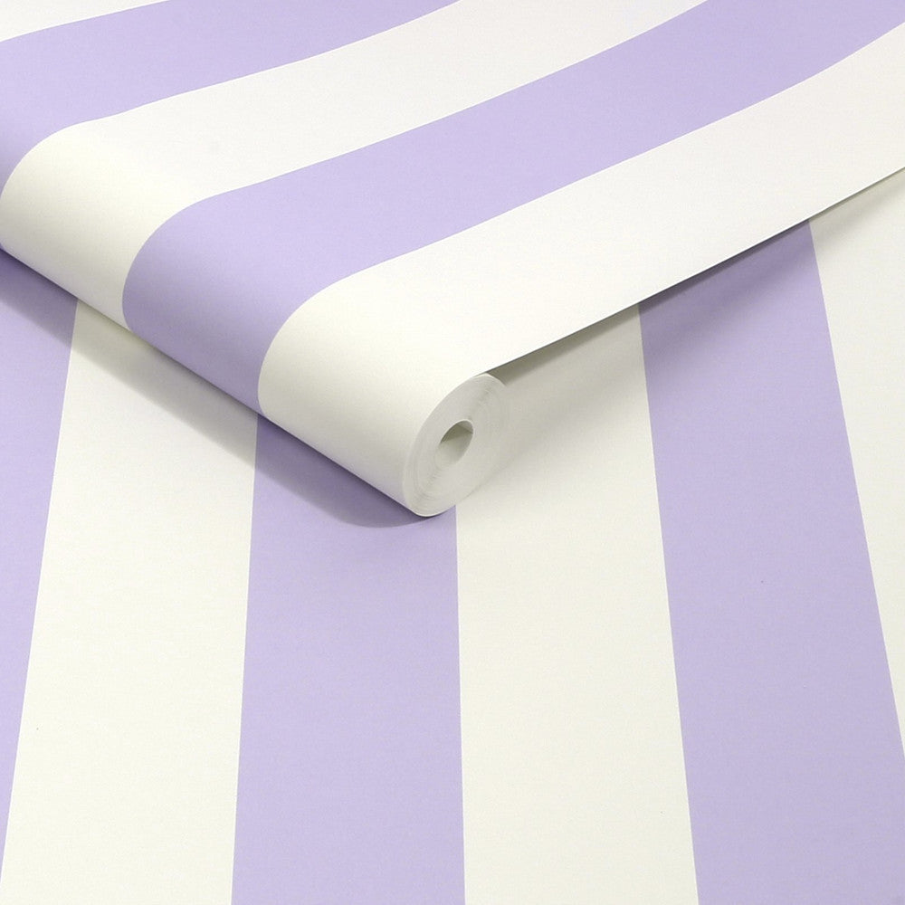128844 - Craft Stripe Wallpaper - Lilac - Next