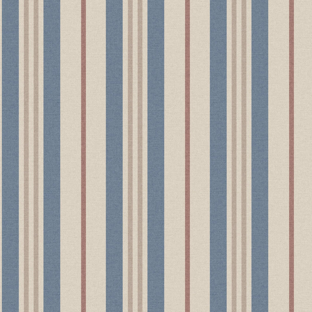 128926 - Grove Stripe Wallpaper - Pink & Blue - Joules