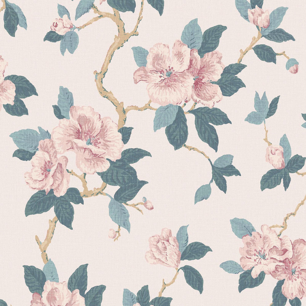 130096 - Maya Wallpaper - Linen - Laura Ashley