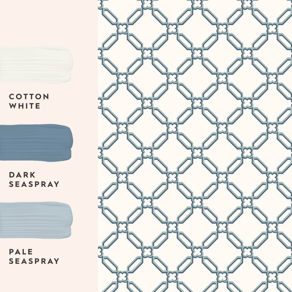 130100 - Westminster Wallpaper - Dusky Seaspray - Laura Ashley