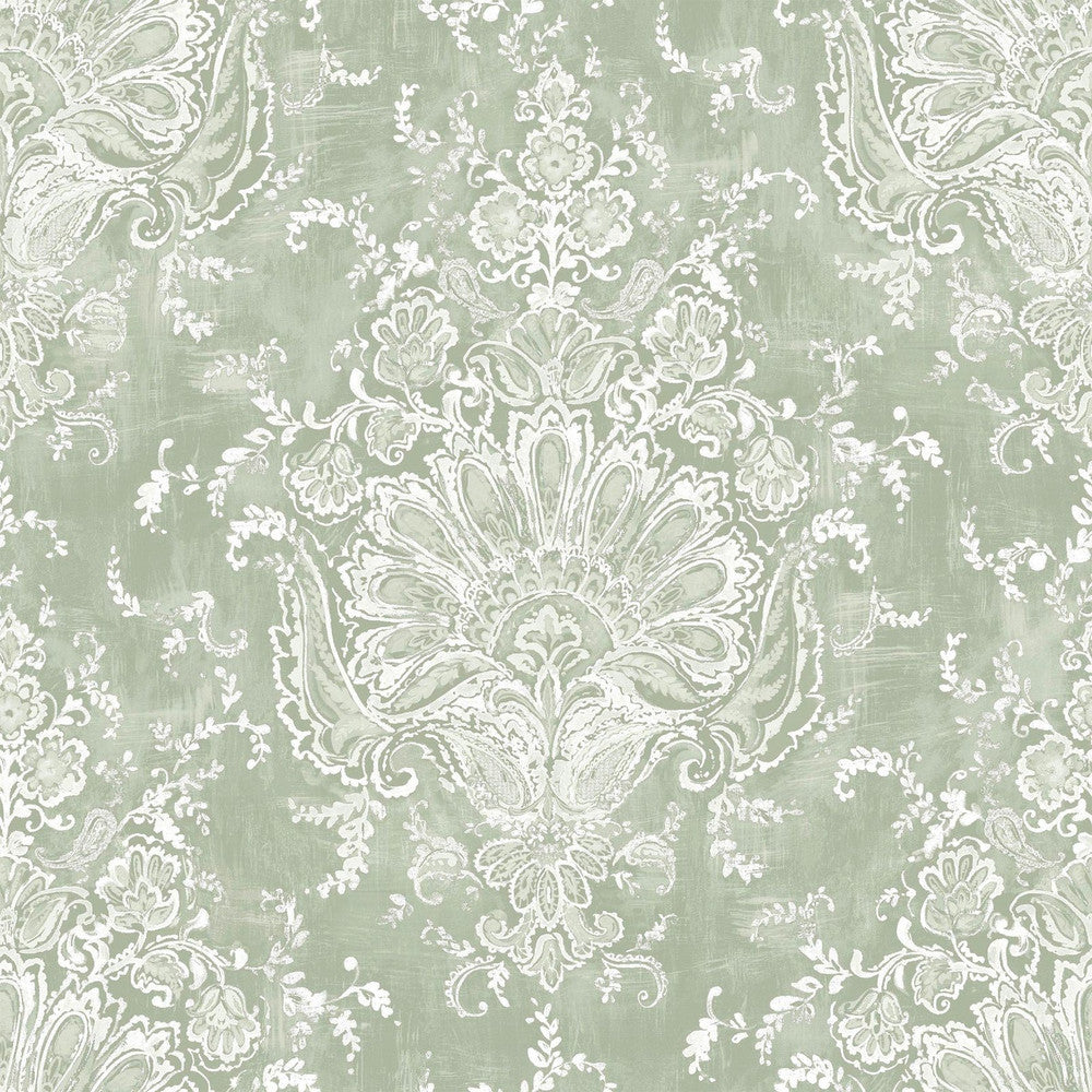 130105 - Maddox Wallpaper - Sage - Laura Ashley