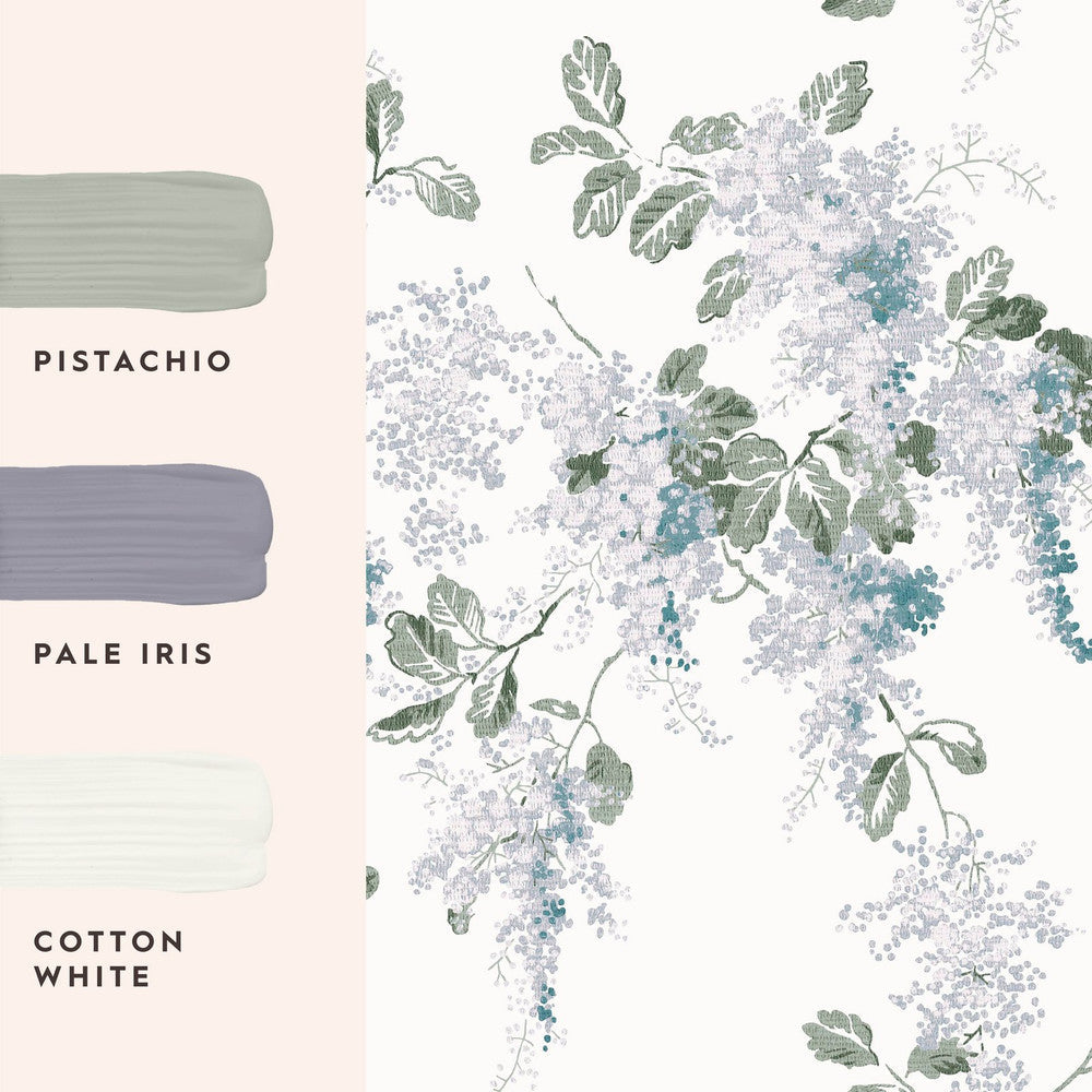 130106 - Mirabelle Wallpaper - Pale Seaspray - Laura Ashley