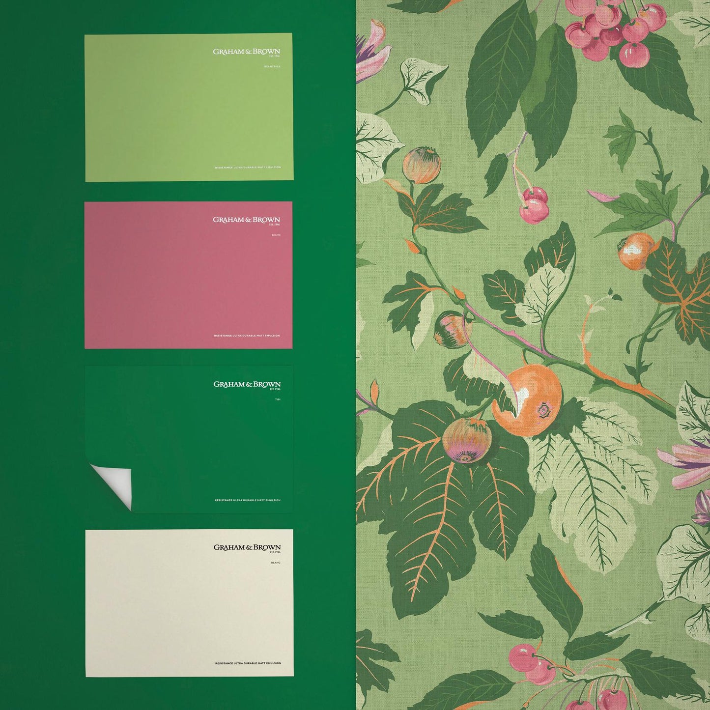 130281 - Craftwork Trail Wallpaper - Green - Graham & Brown