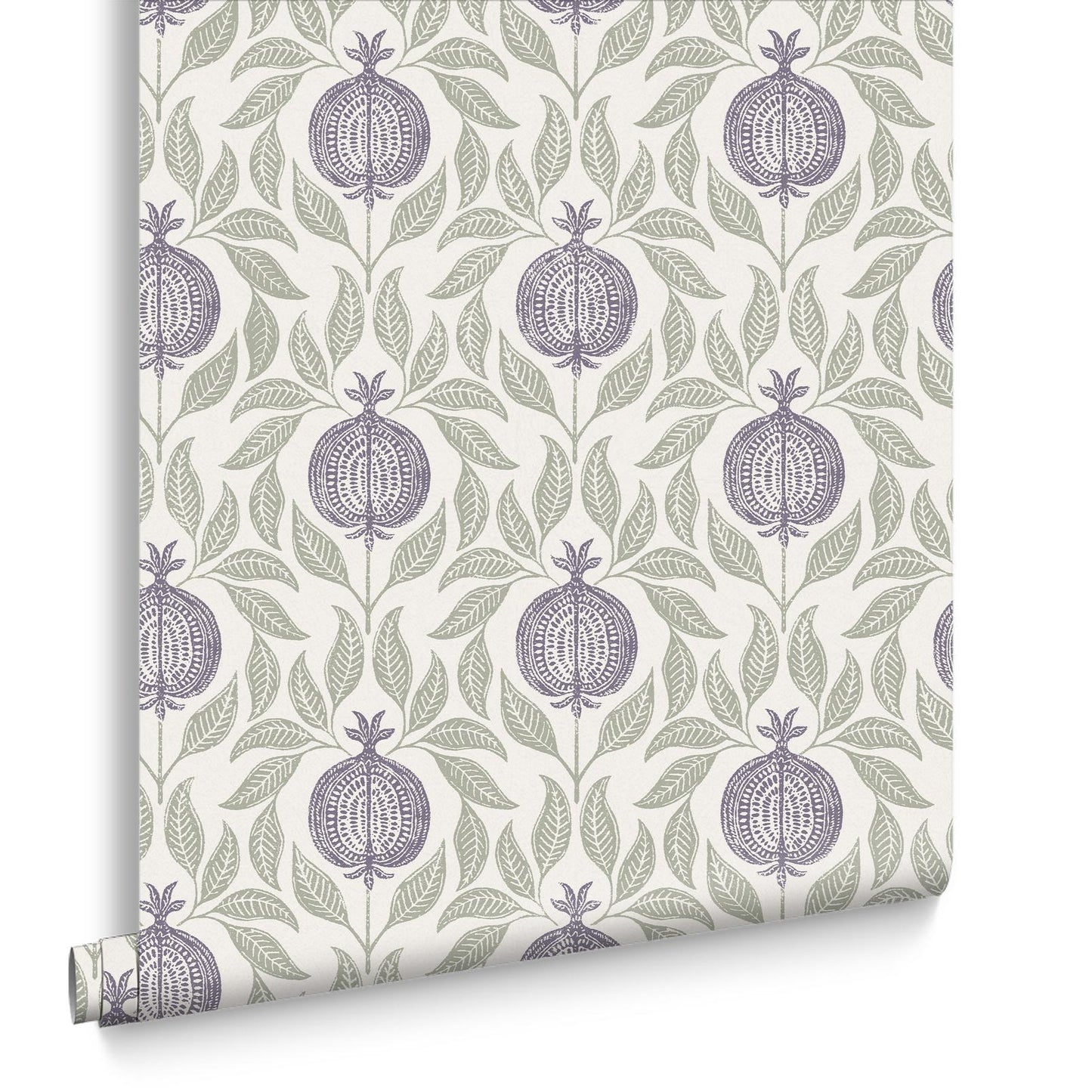 130288 - Apple Of Grenada Wallpaper - Purple & Green - Graham & Brown