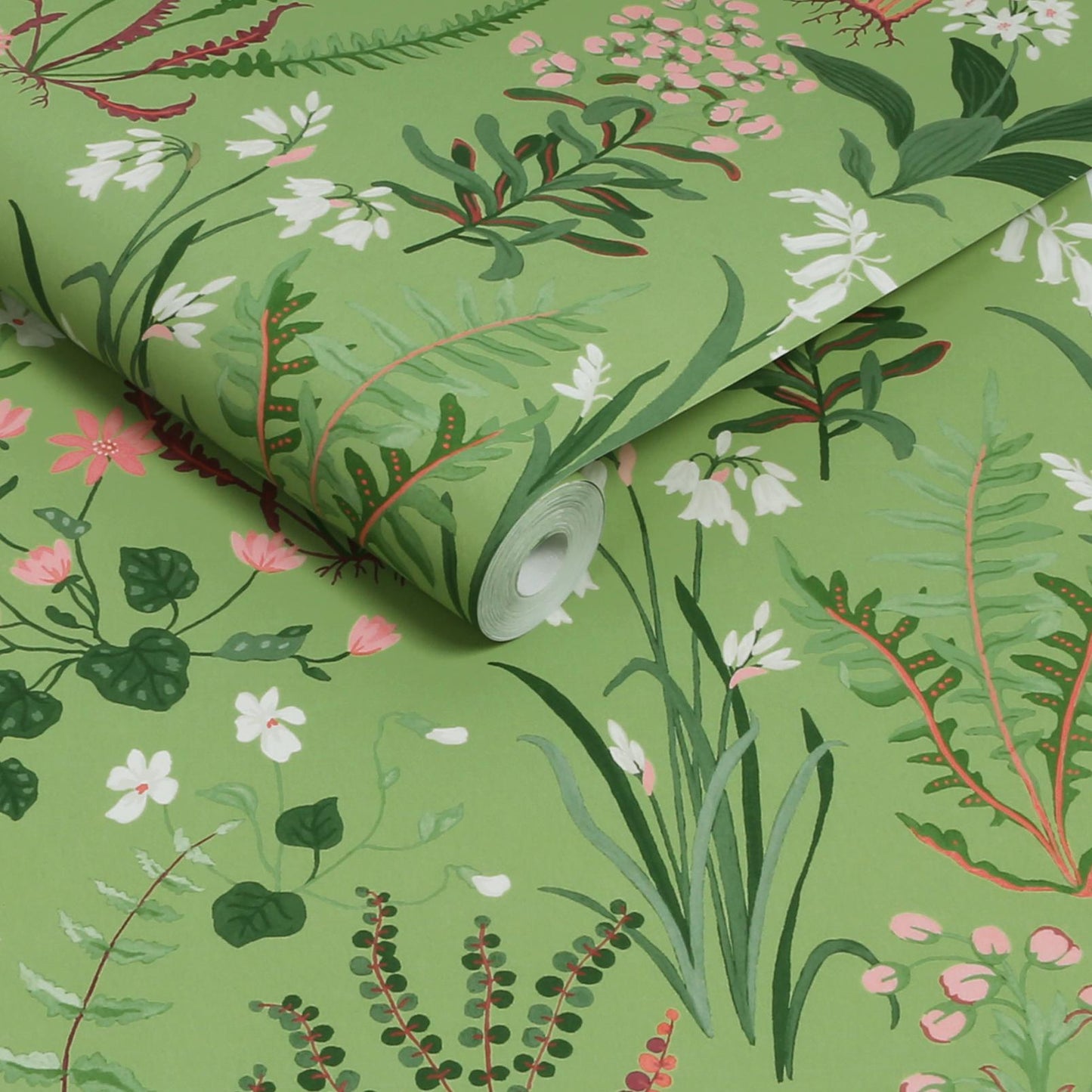 130316 - Oshibana Wallpaper - Green - Graham & Brown
