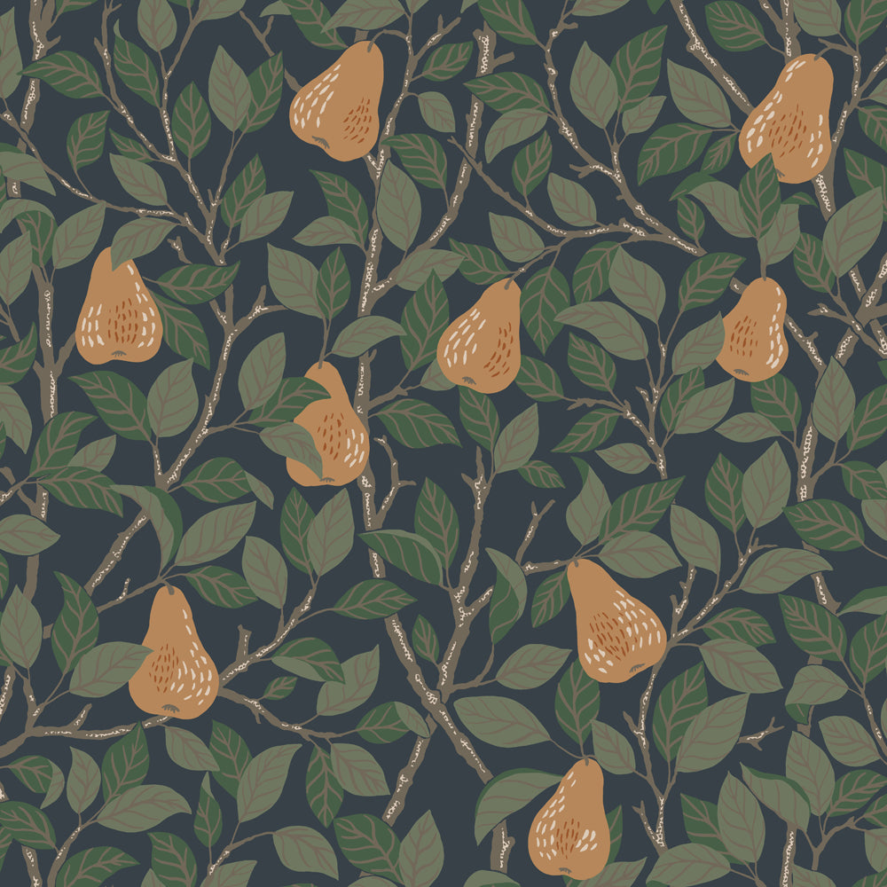 13104 - Pirum Wallpaper - Dark Blue - Midbec
