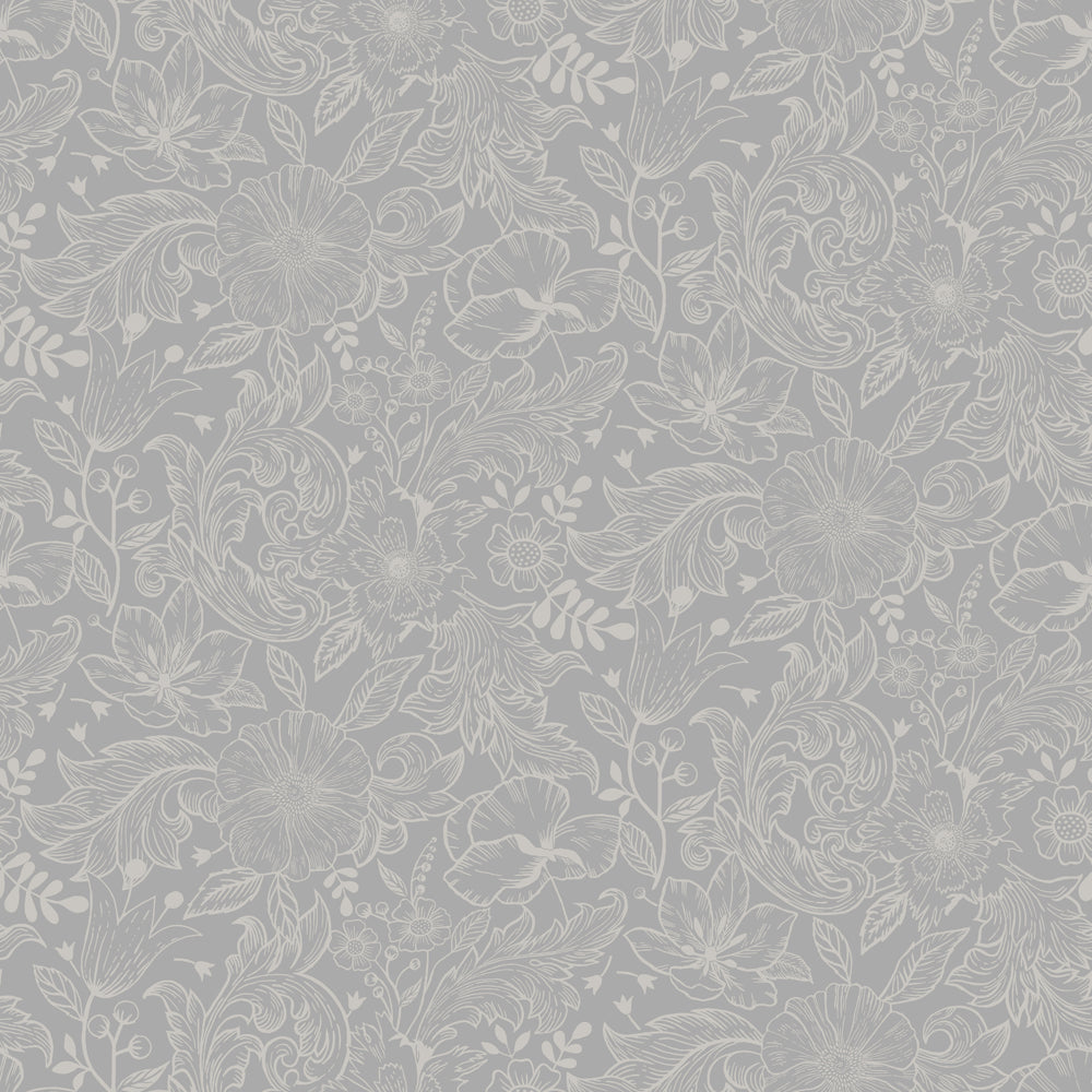 13126 - Wilma Wallpaper - Gray - Midbec