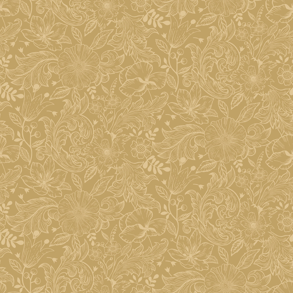 13127 - Wilma Wallpaper - Yellow - Midbec