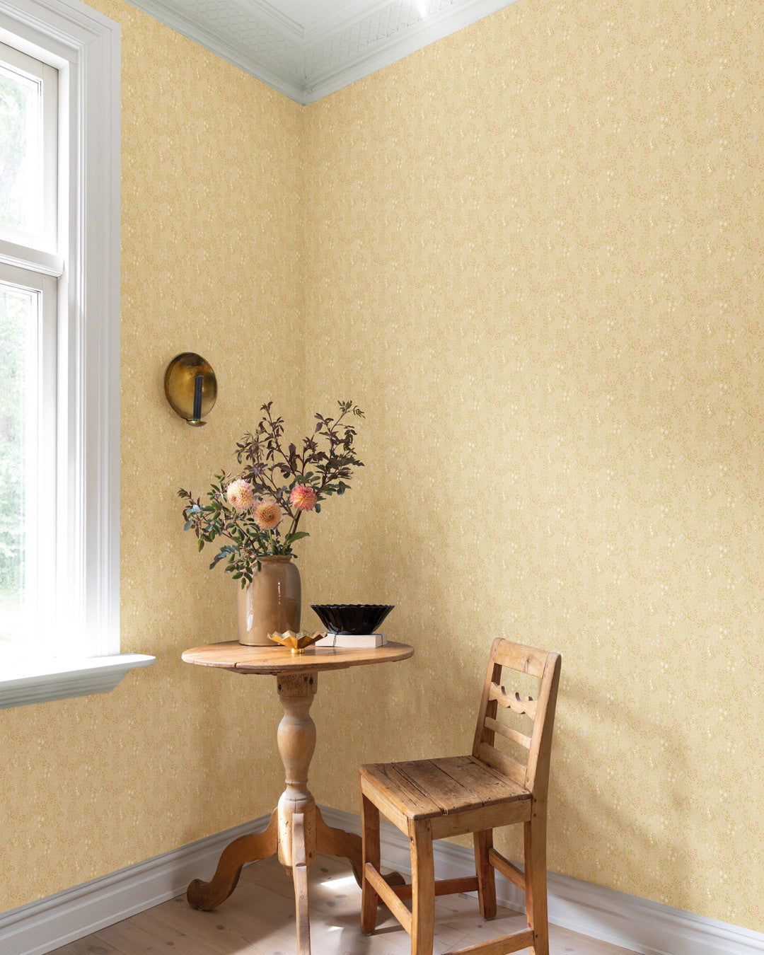 13132 - Marie Wallpaper - Yellow - Midbec