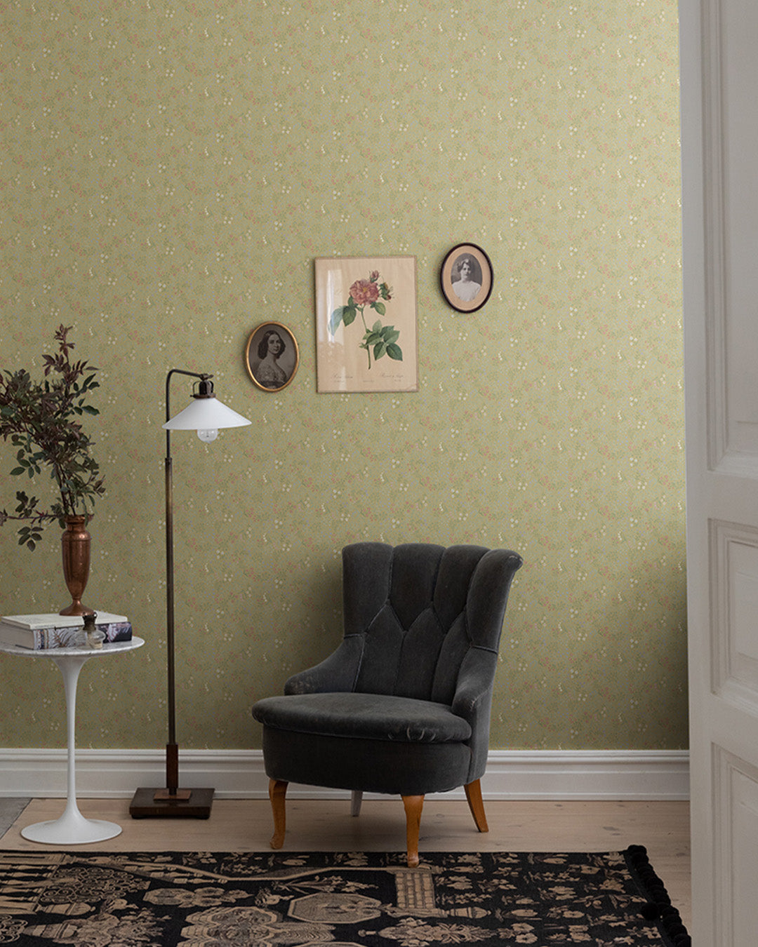 13132 - Marie Wallpaper - Yellow - Midbec