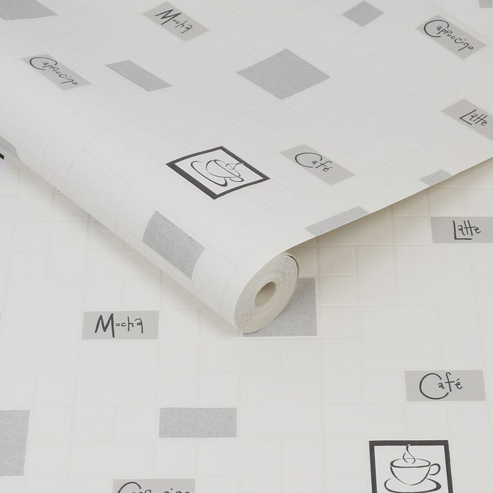 15280 - Cafe Culture Wallpaper - Grey - Contour