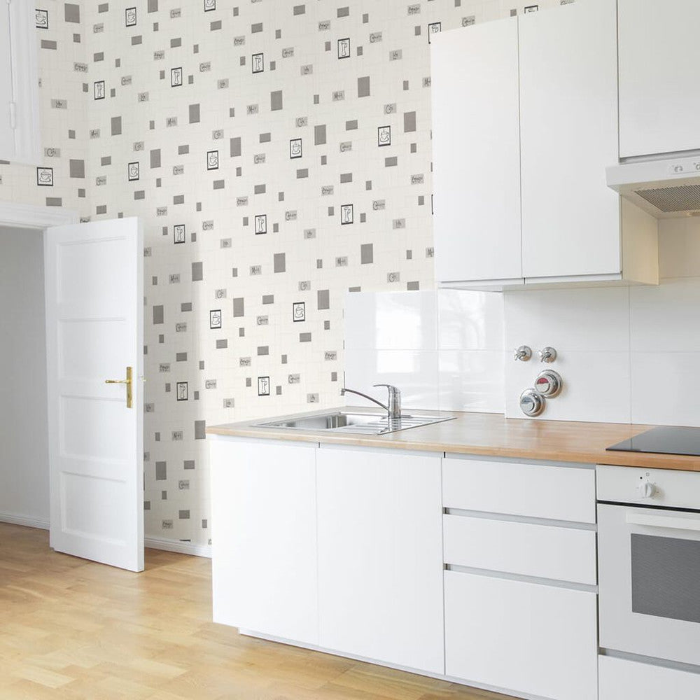 15280 - Cafe Culture Wallpaper - Grey - Contour