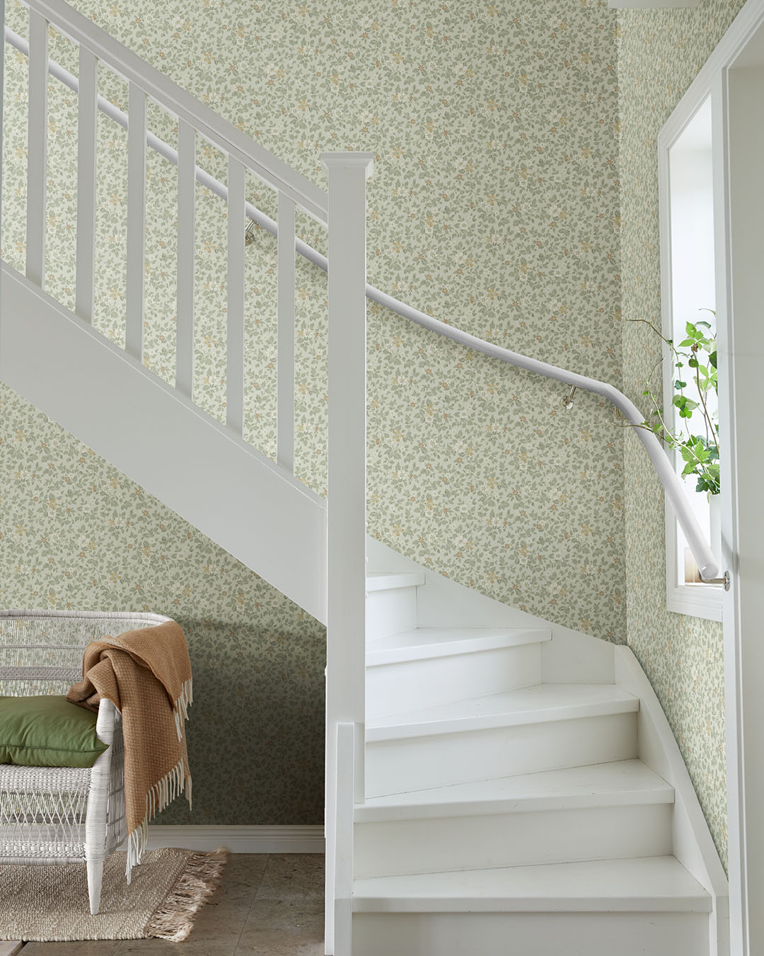 16013 - Linnea Wallpaper - Soft Gray/Green - Midbec