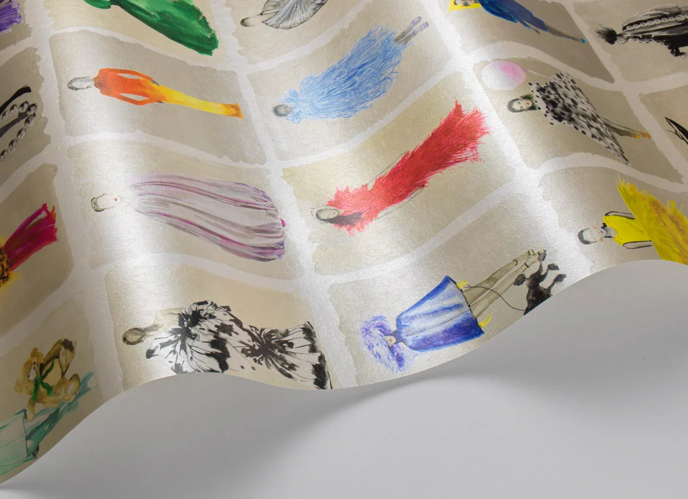 175/1001M - Couture Carousel Wallpaper - Bright Multi Pearl - Cole & Son