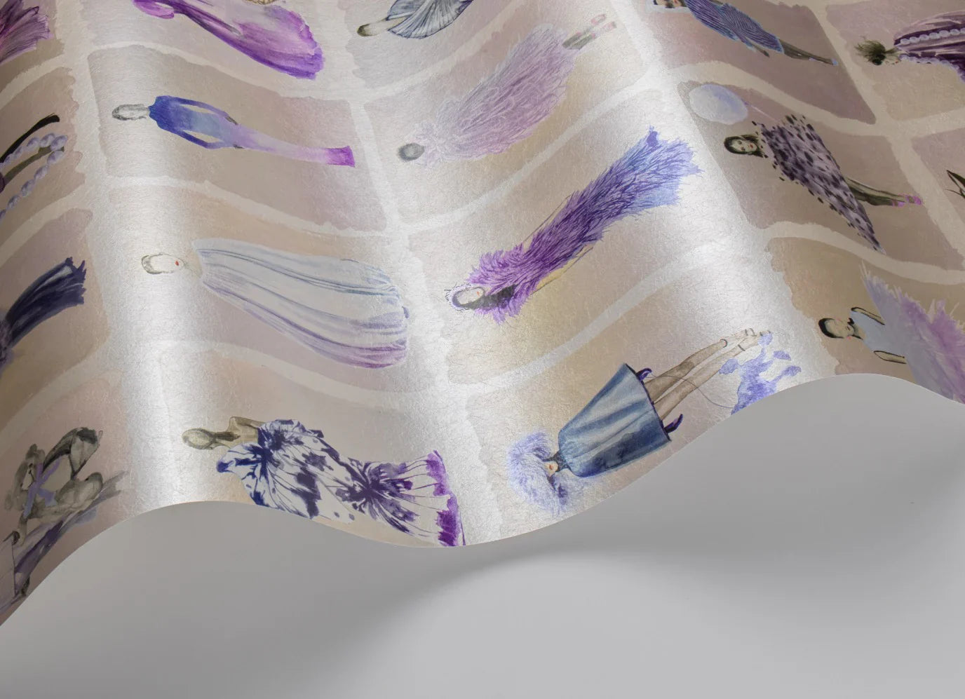 175/1005M - Couture Carousel Wallpaper - Lavender Pearl - Cole & Son