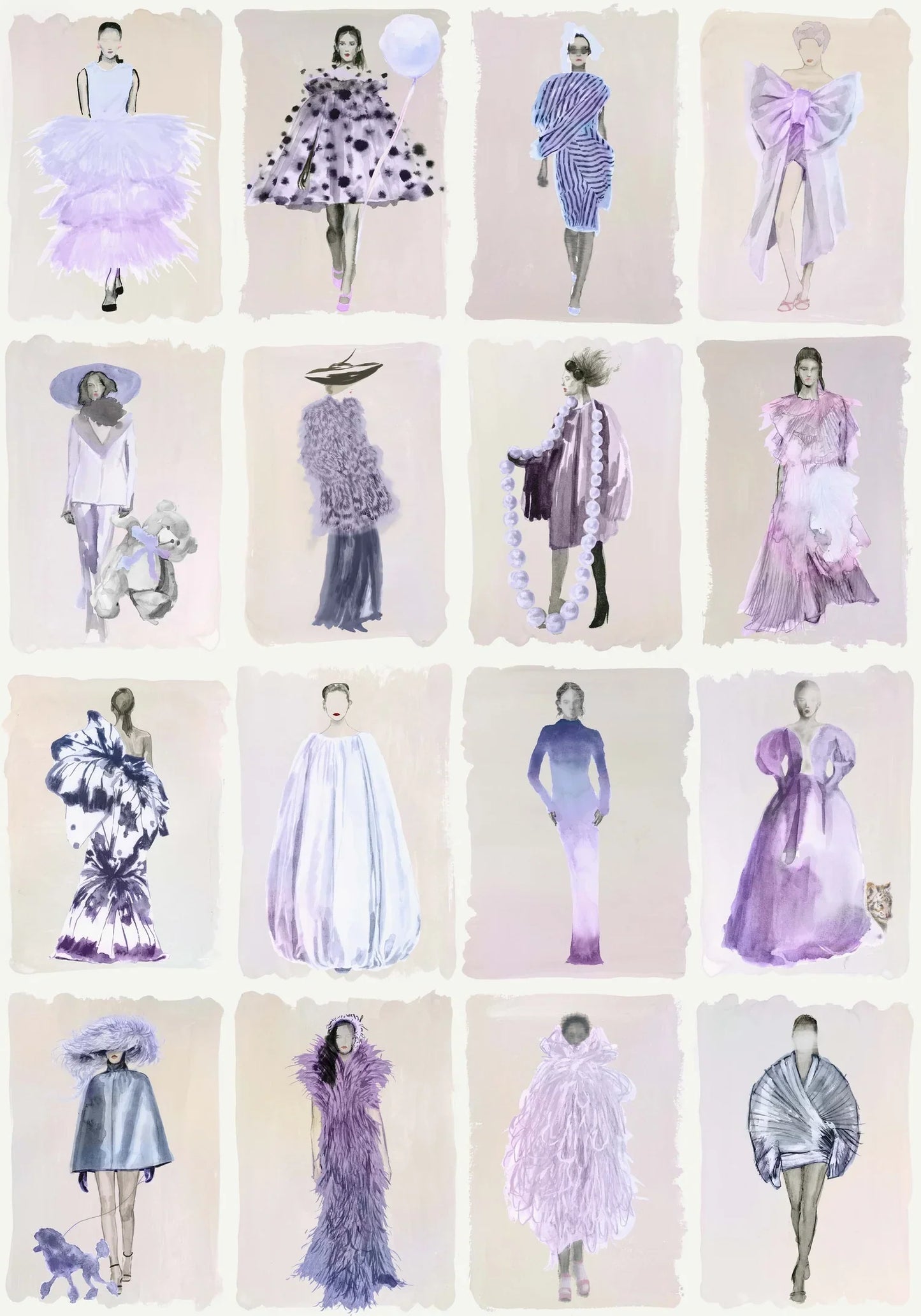 175/1005M - Couture Carousel Wallpaper - Lavender Pearl - Cole & Son