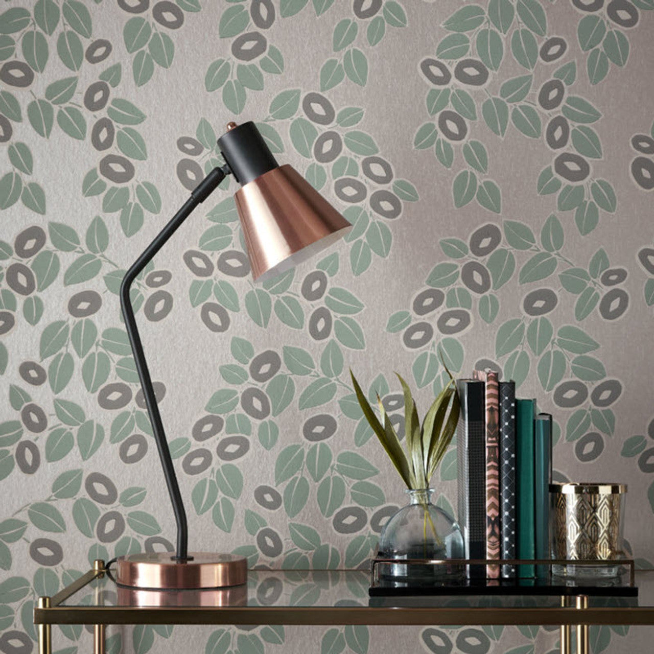 1907-136-04 - Rosetta Wallpaper - Neo Mint - 1838 wallcoverings