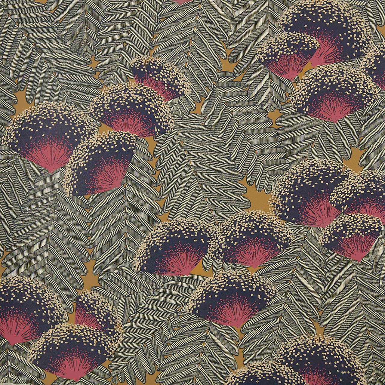 1907-138-03 - Clarice Wallpaper - Jet Black - 1838 wallcoverings