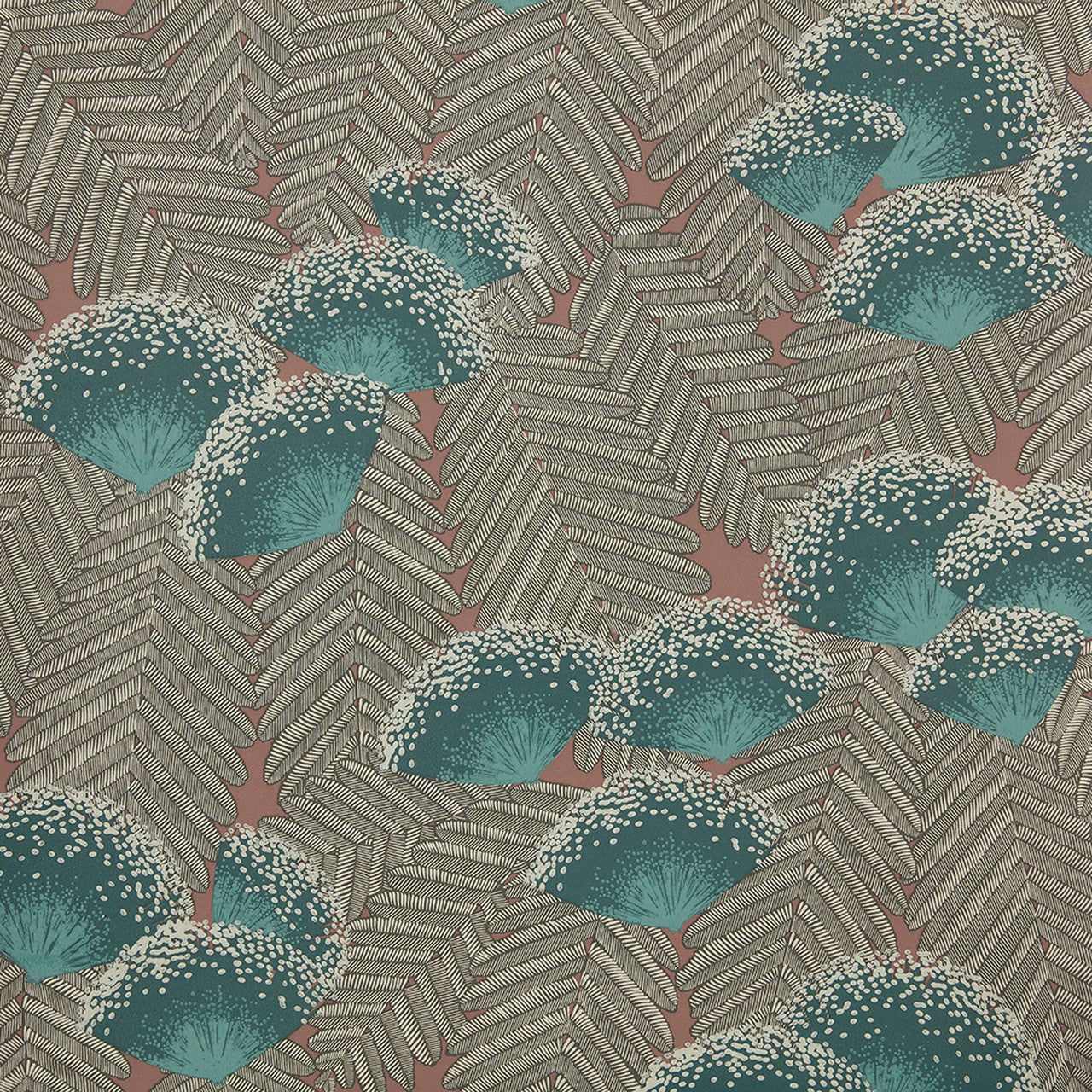 1907-138-04 - Clarice Wallpaper - Cantaloupe - 1838 wallcoverings