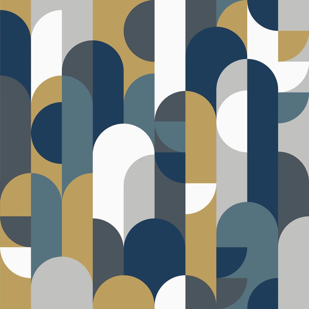 1919 Wallpaper - Navy & Mustards - Lust Home - LH900286 - Premier Wallcovering