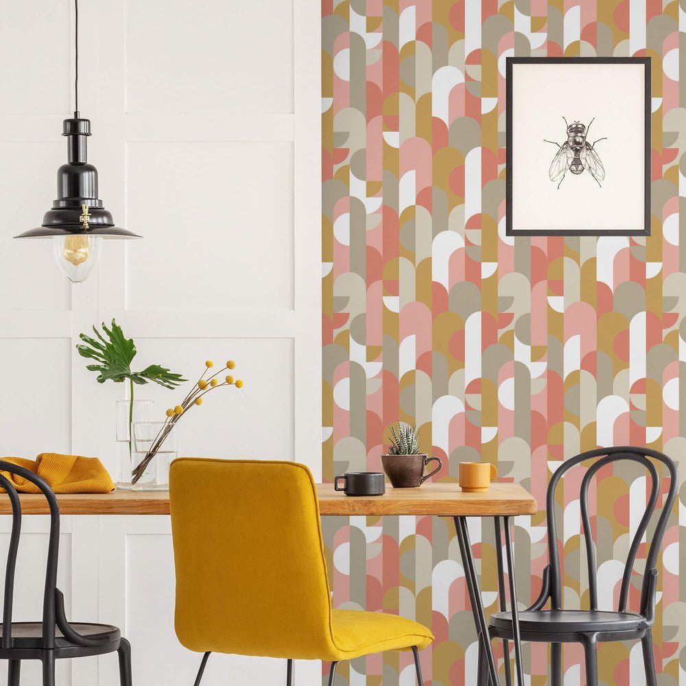 1919 Wallpaper - Coral Blush & Mustards - Lust Home - LH900287 - Premier Wallcovering