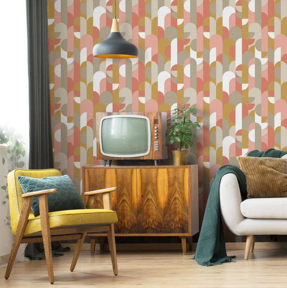 1919 Wallpaper - Coral Blush & Mustards - Lust Home - LH900287 - Premier Wallcovering