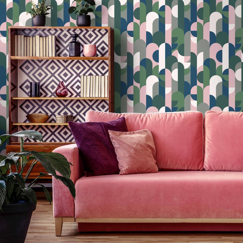 1919 Wallpaper - Pink Green - Lust Home - LH900285 - Premier Wallcovering