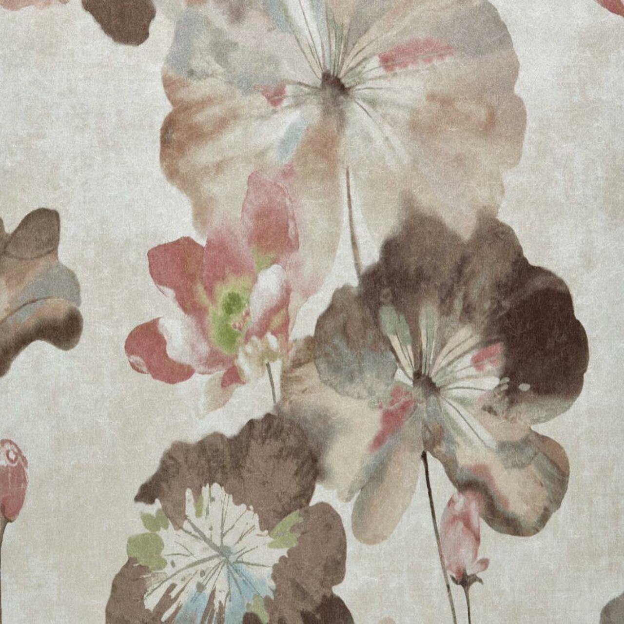 2008-143-04 - Water Lilies Wallpaper - Caramel - 1838 wallcoverings