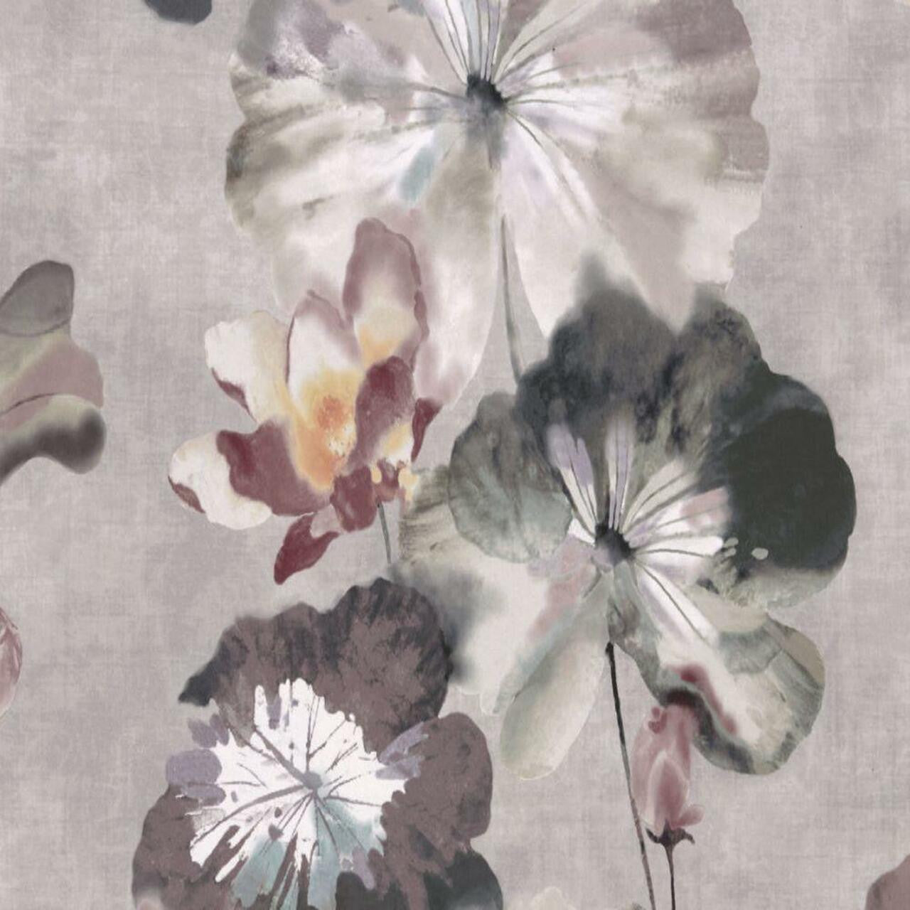 2008-143-06 - Water Lilies Wallpaper - Chamomile - 1838 wallcoverings