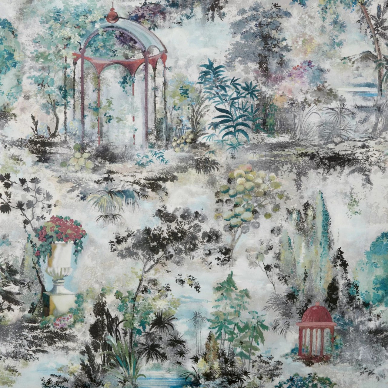2109-153-04 - Pavilion Wallpaper - Fern - 1838 wallcoverings