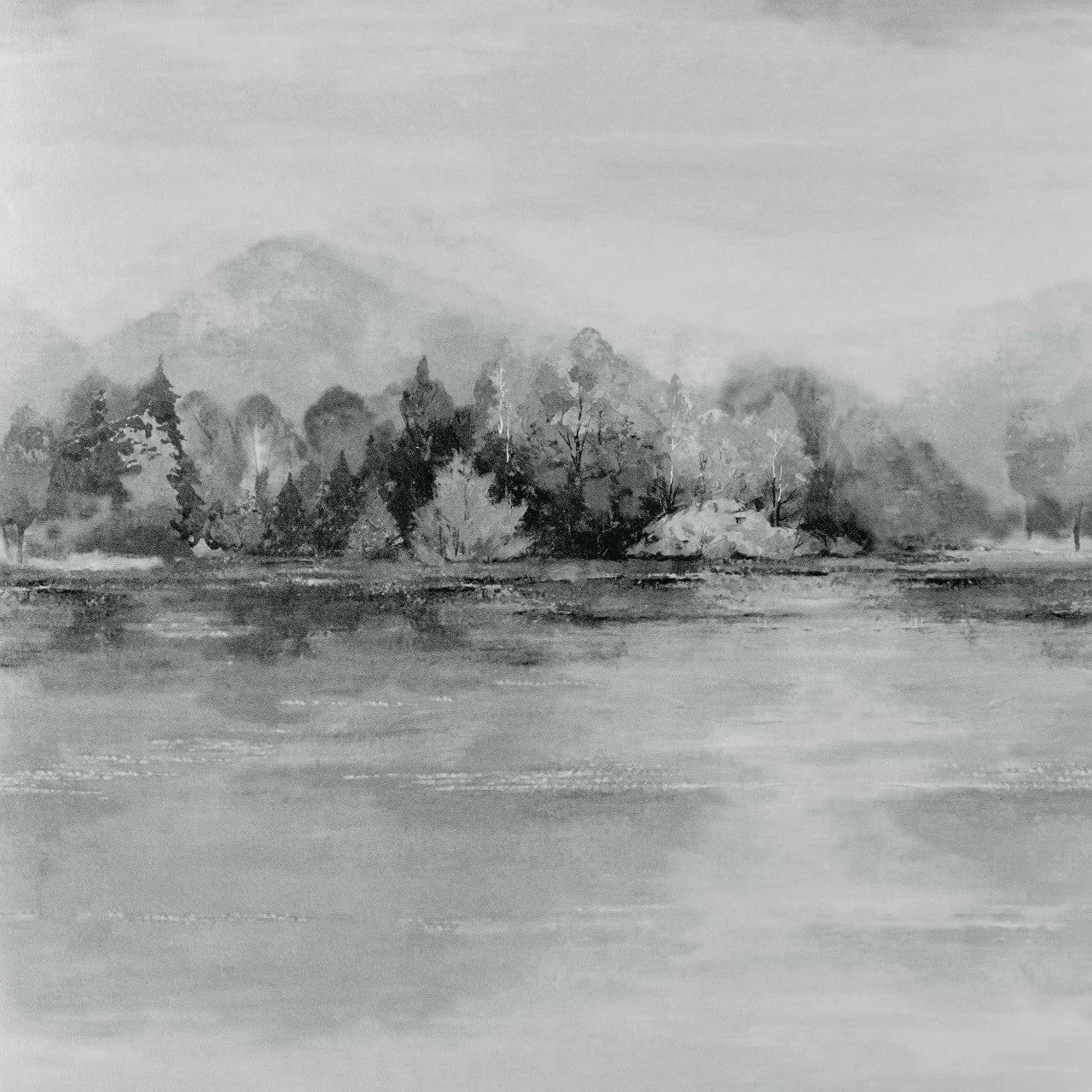 2109-155-04 - Lakeside Wallpaper - Pewter - 1838 wallcoverings