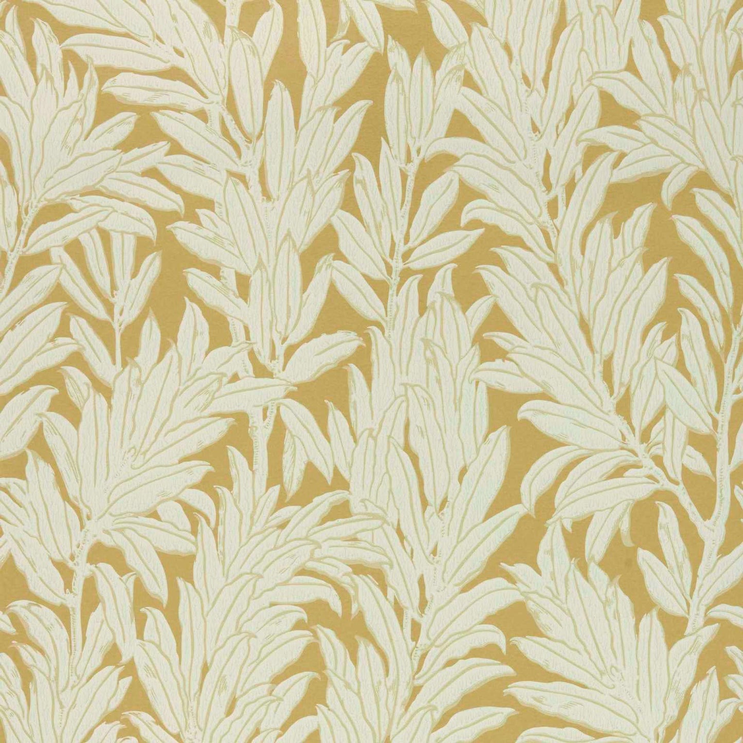 2412-177-04 - Laurel Leaf Wallpaper - Ochre - 1838 wallcoverings